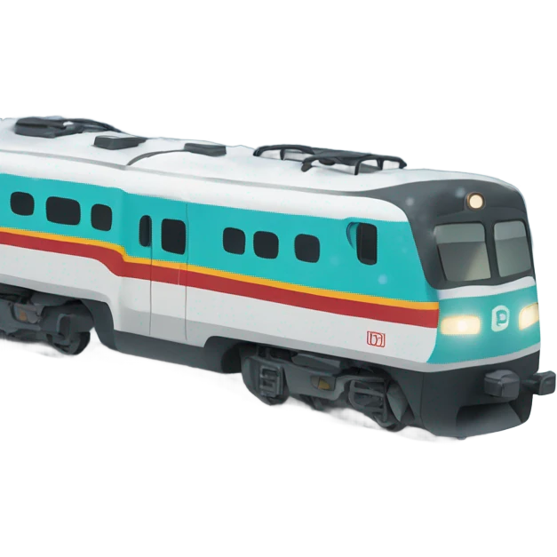 Train in snow emoji
