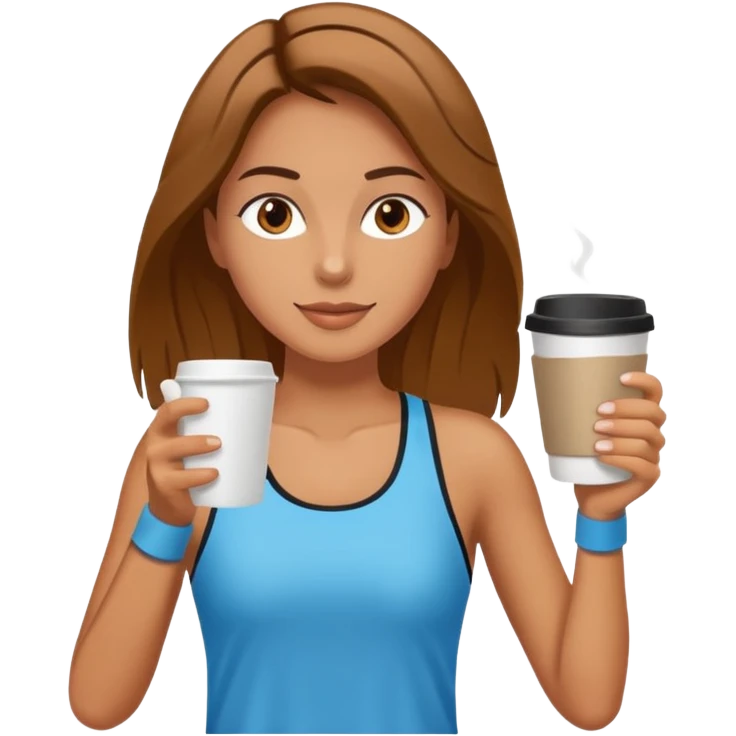 Morning Coffee Runner bwoman  emoji