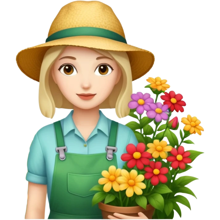 female gardener flower  emoji