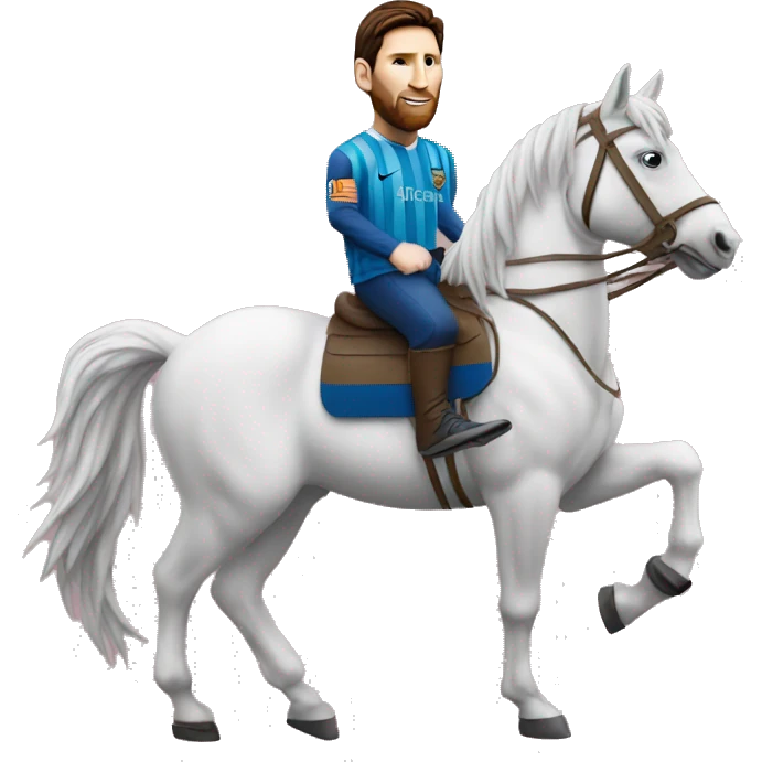 messi sur un cheval  emoji