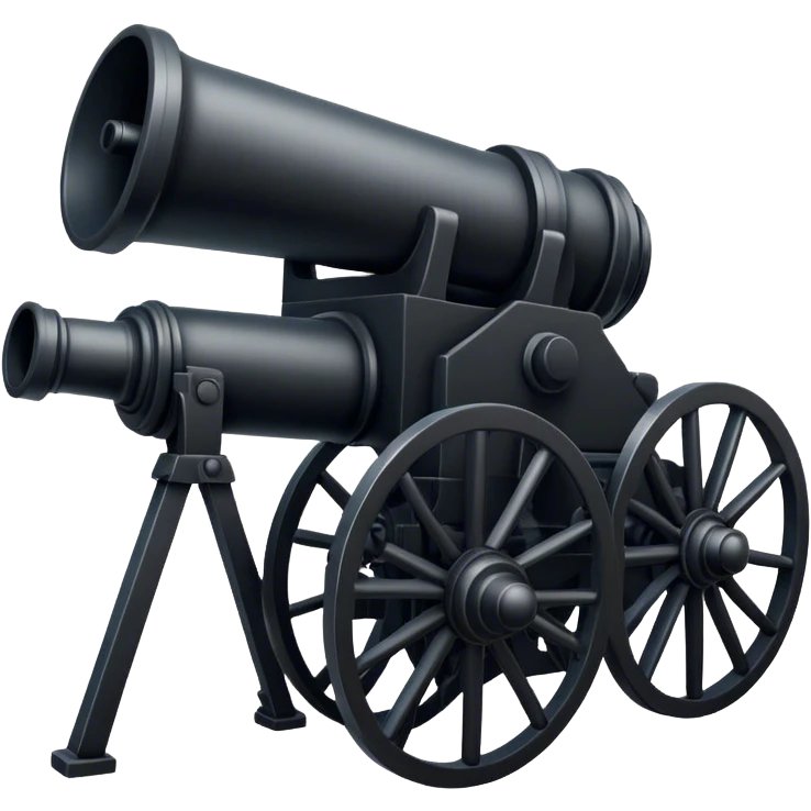 Big black war-canon emoji