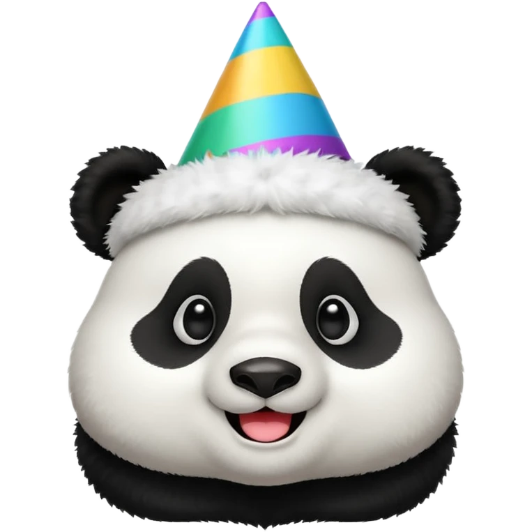 Panda with big party hat emoji