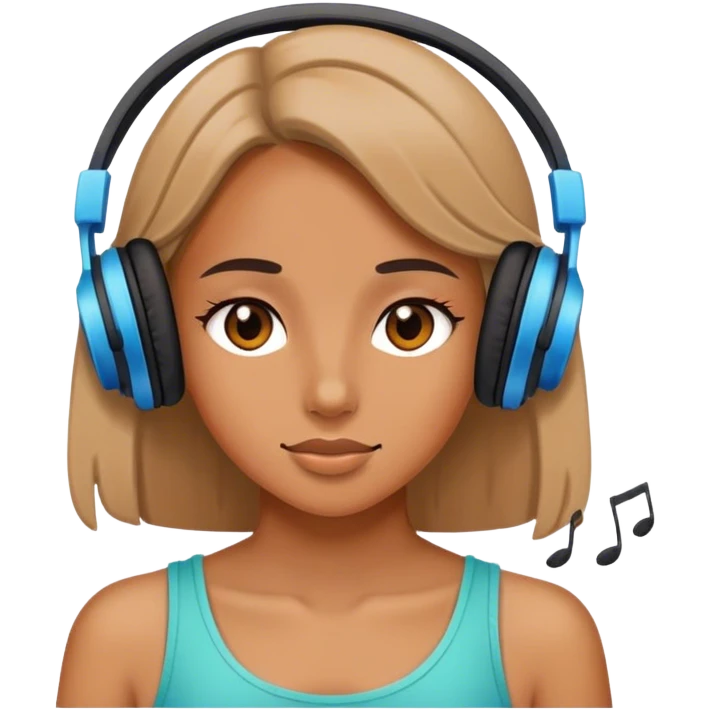 Girl listen músic emoji