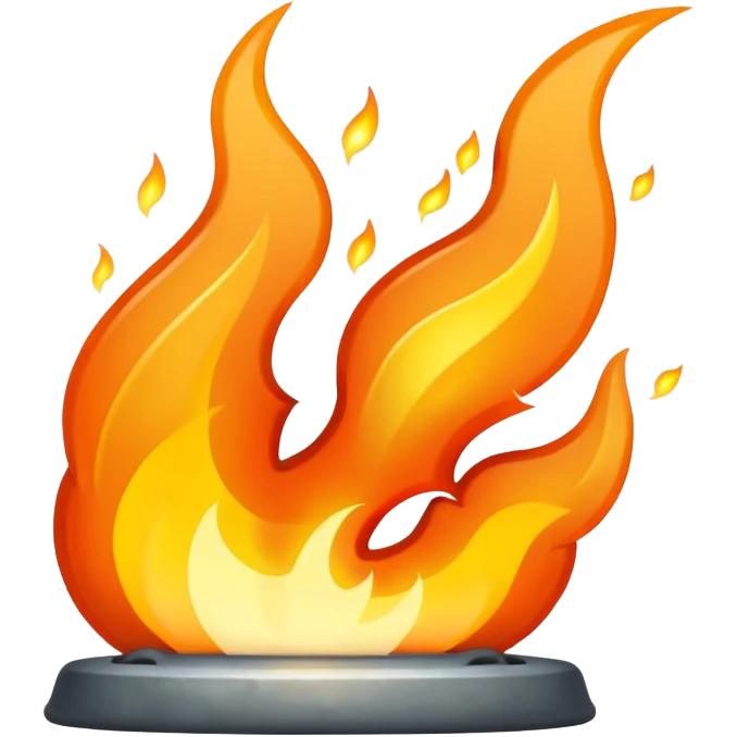Flint and steel spark to create fire emoji