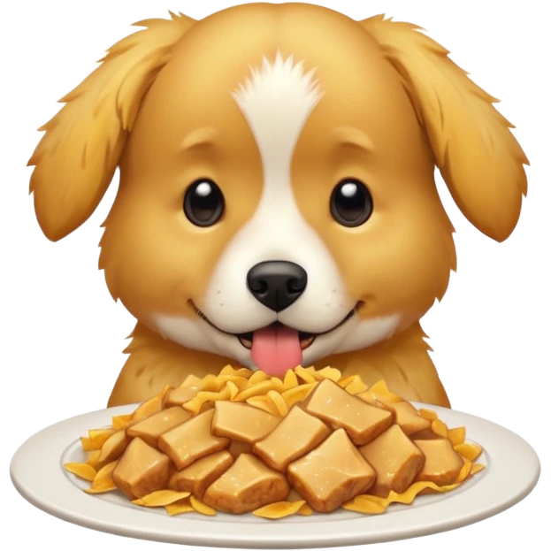 Dog Eating chicken  emoji