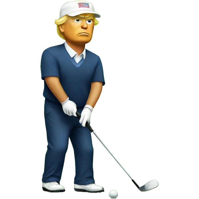 Trump golfing  emoji