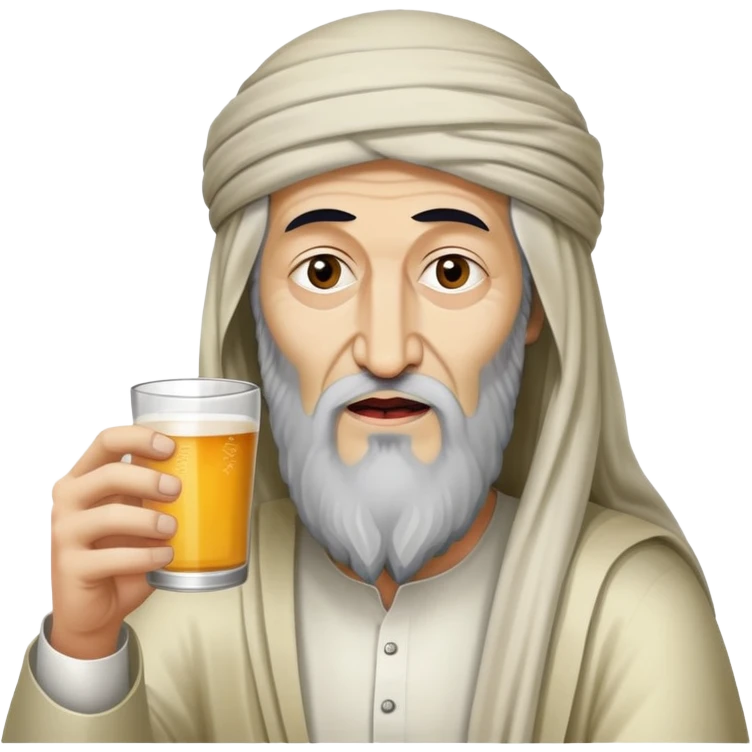 Osama bin laden drinking white monster  emoji