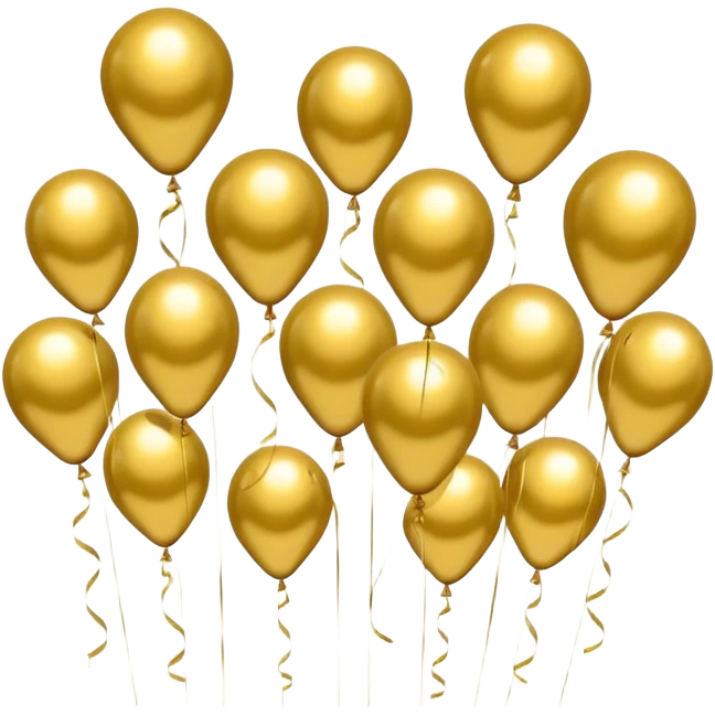 20 number in gold balloons emoji