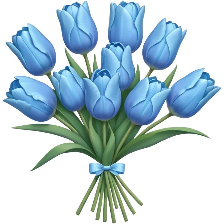 pastel blue tulip bouquet emoji