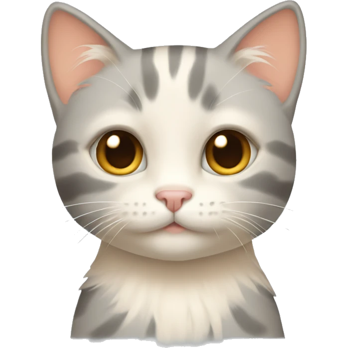 grey, peach, and cream kitty emoji