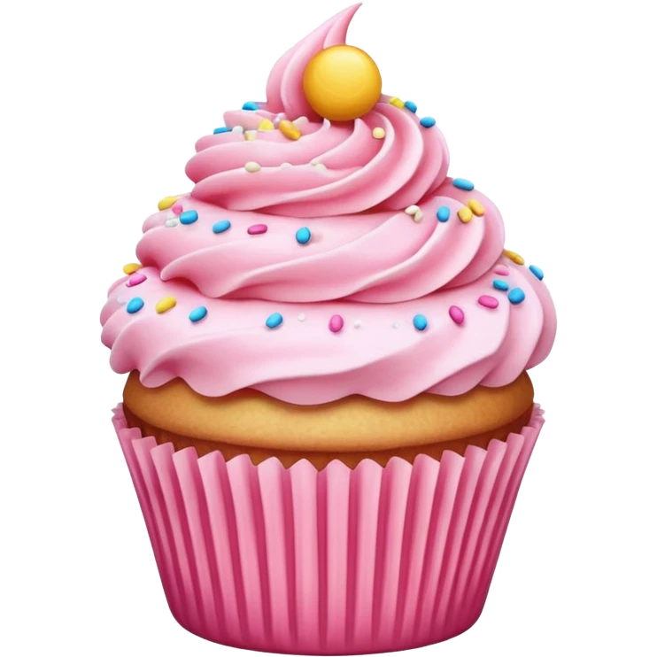 Cupcake with pink icing emoji
