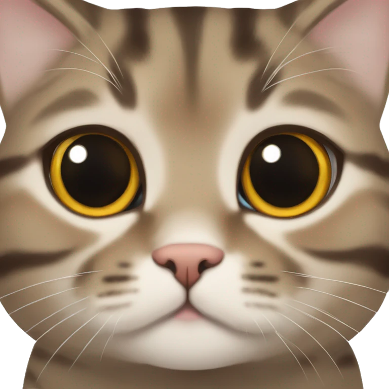 Scottish fold brown tabby emoji