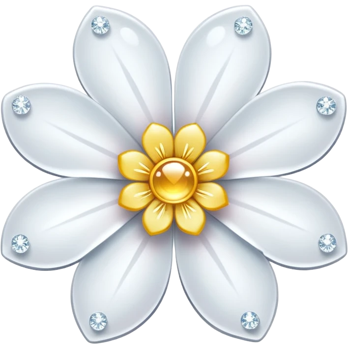 white sakura with sparkles emoji