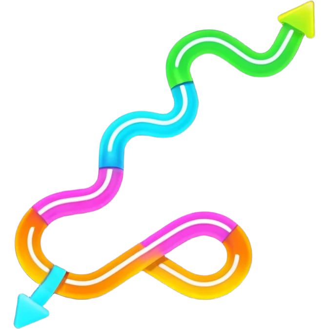 Neon Vibrant Pulsating Trail-glowing Chromatic emoji