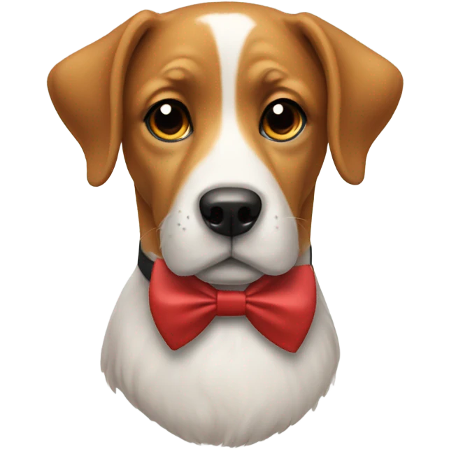 a dog with a bow tie  emoji
