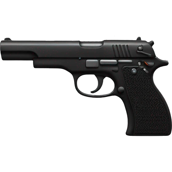 black gun pointing to the right  emoji