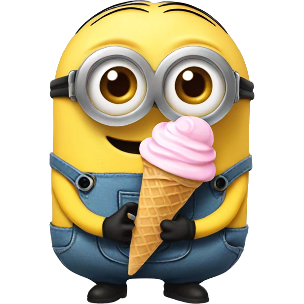 Minion eating ice cream  emoji