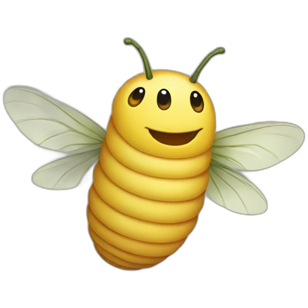 Larva with wings emoji