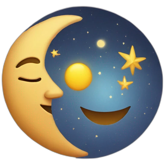 soleil et lune emoji