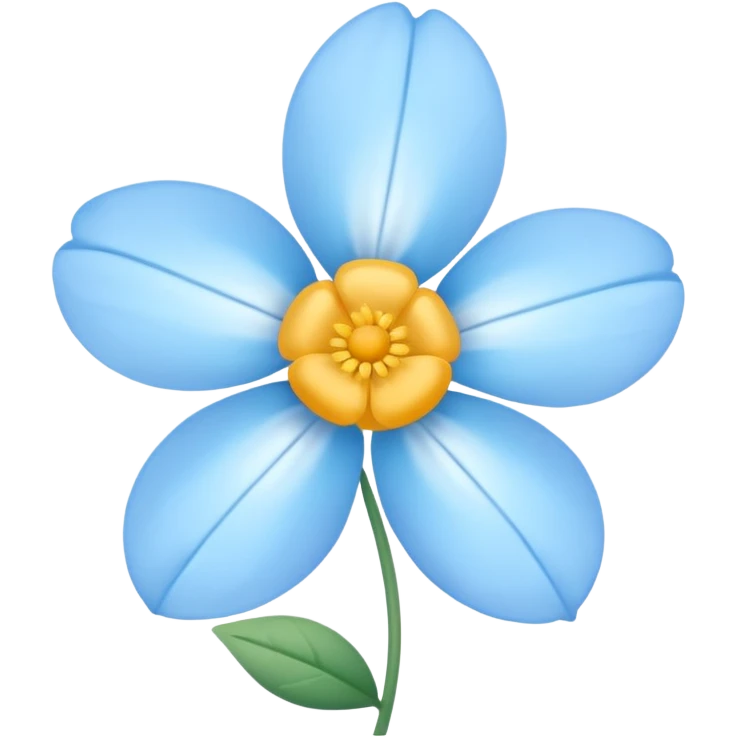 light blue  flower cute  emoji