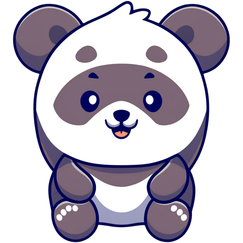 cute panda head emoji