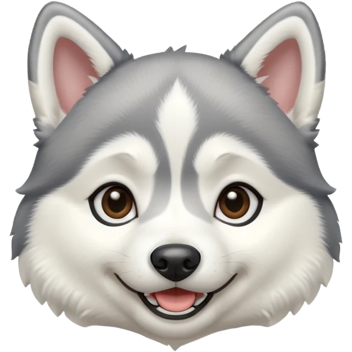 smiling husky puppy emoji