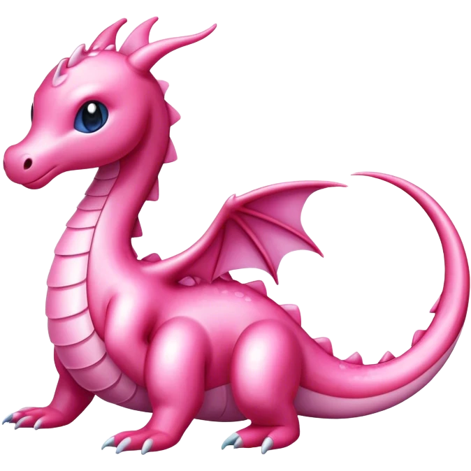 Pink Shiny Dragonair, full body emoji