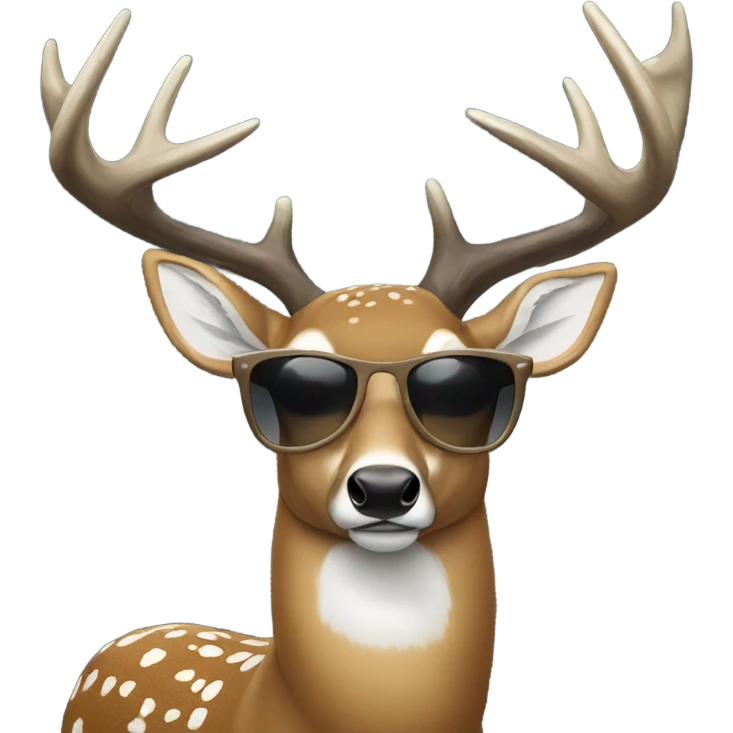 Whitetail wearing shades emoji