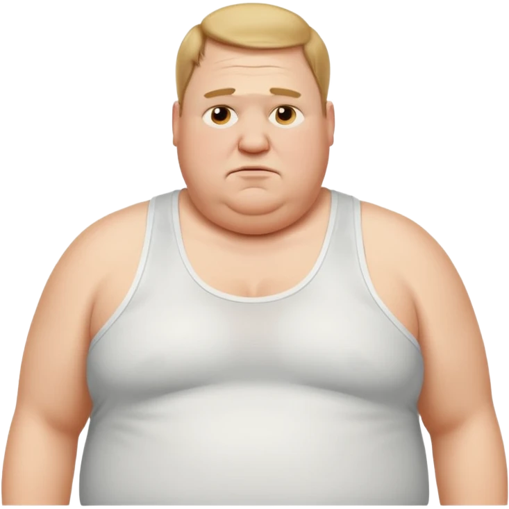 obese middle aged white man in wifebeater emoji