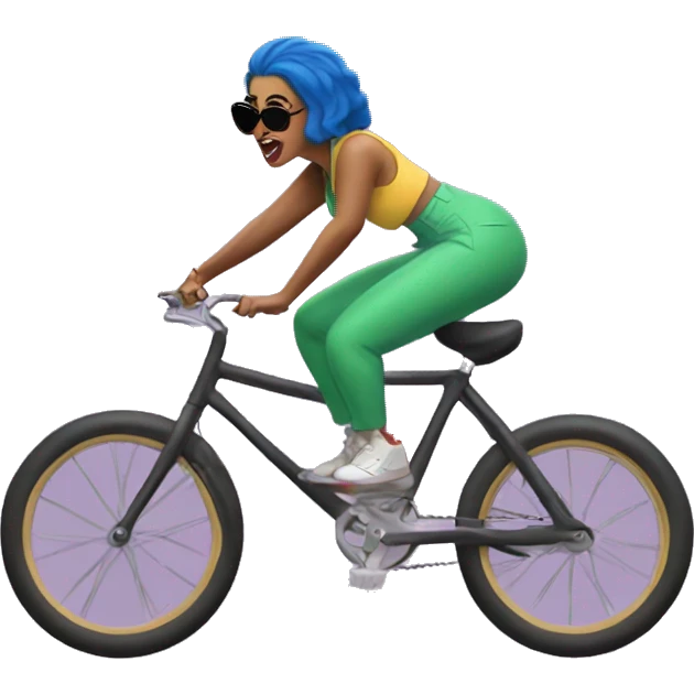 Cardi B riding bike emoji