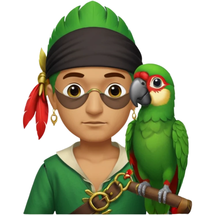 pirate and parrot emoji