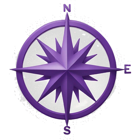 Beautiful purple compass emoji