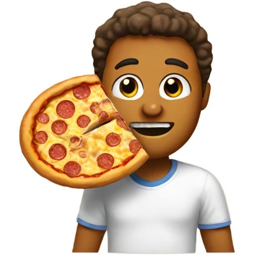 Cereal eating pizza emoji