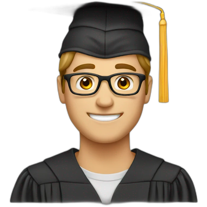 Happy graduate male emoji emoji