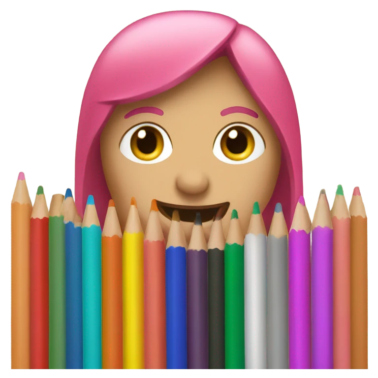 3 colored pencils emoji