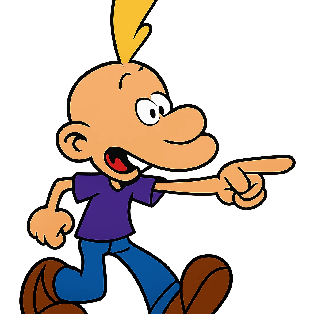 Titeuf character in vibrant toon style emoji