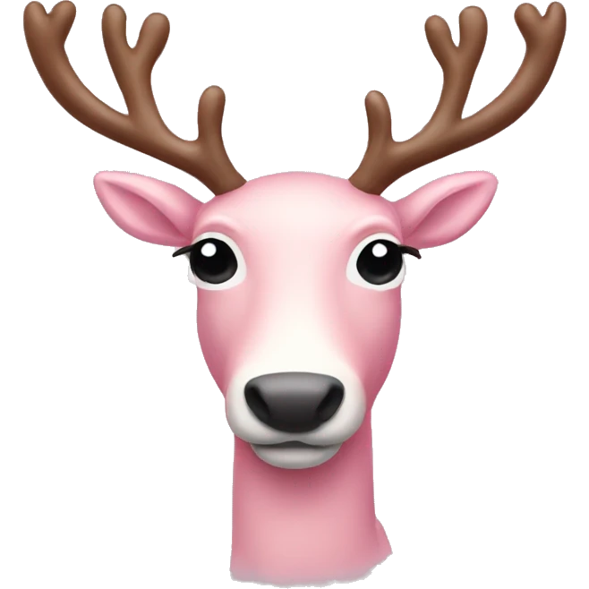 Light pink reindeer  emoji