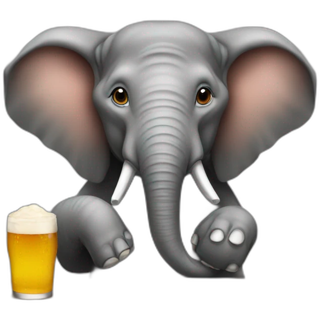 elephant-in-a-bar emoji