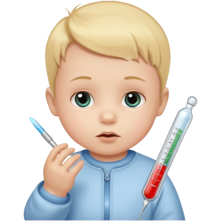 baby using a thermometer emoji