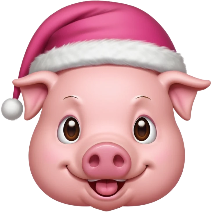 Christmas pig emoji