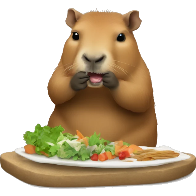 artist capybara eat ch emoji