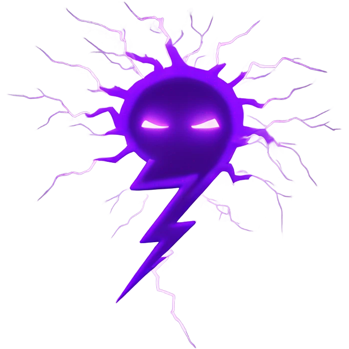 Purple lightning  emoji