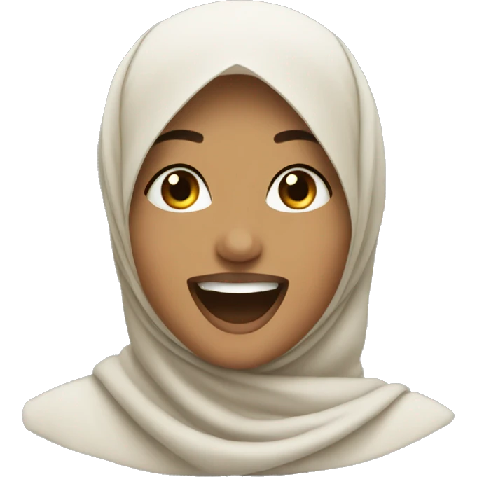 Hijabi cheering emoji