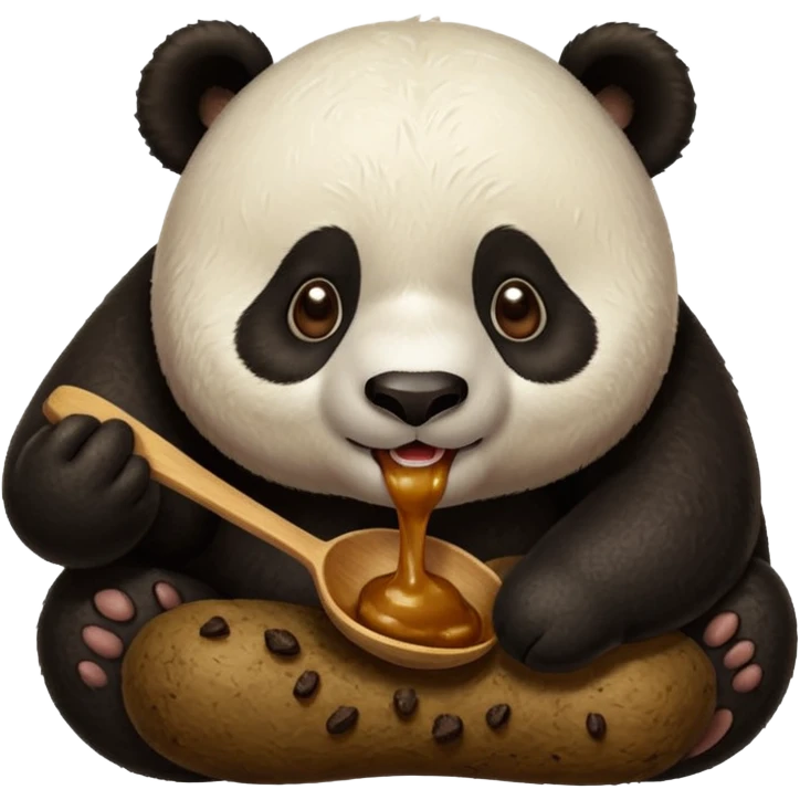 Panda eating poo emoji