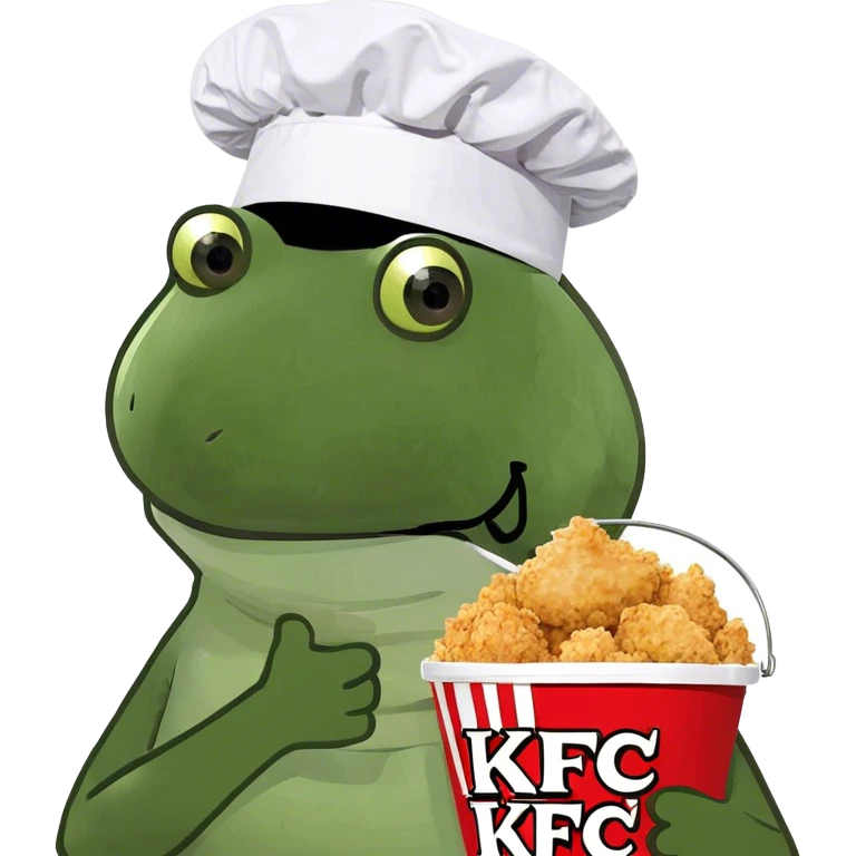 offering a bucket of kfc emoji