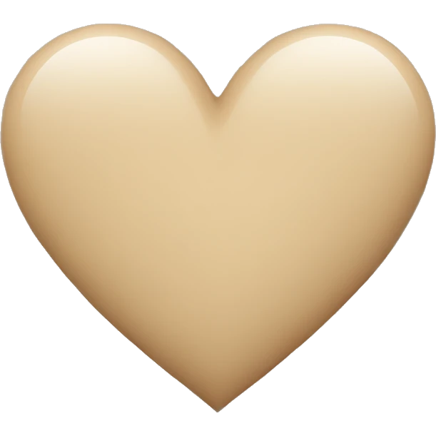 beige heart emoji