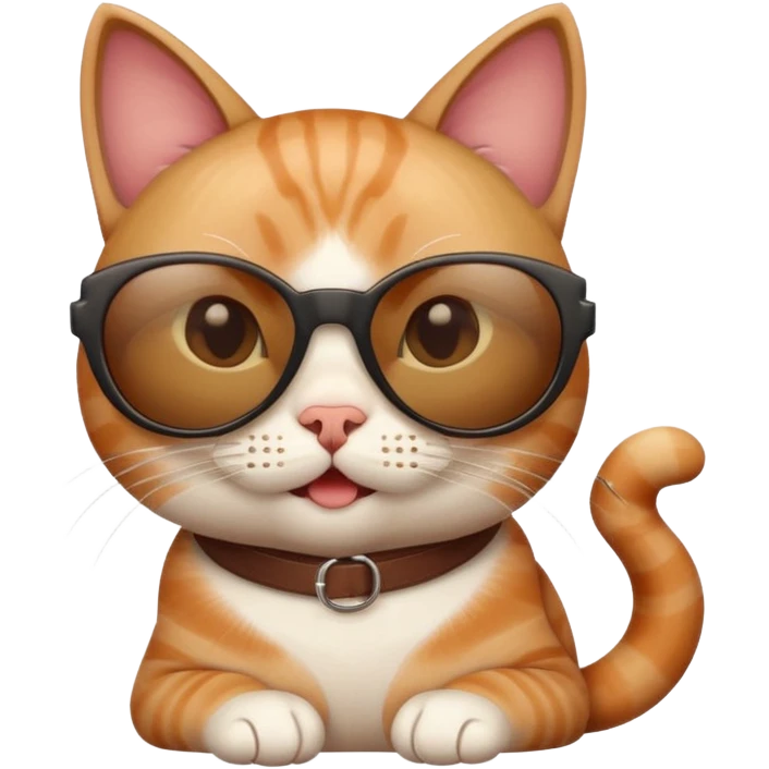cat wearing sunglasses, playful expression emoji