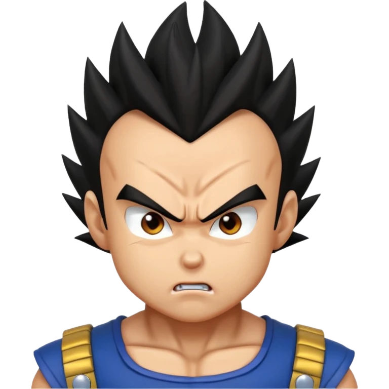 DBZ Vegeta angry face emoji