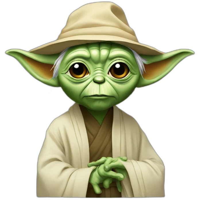 Maître Yoda qui boit de l oasis emoji