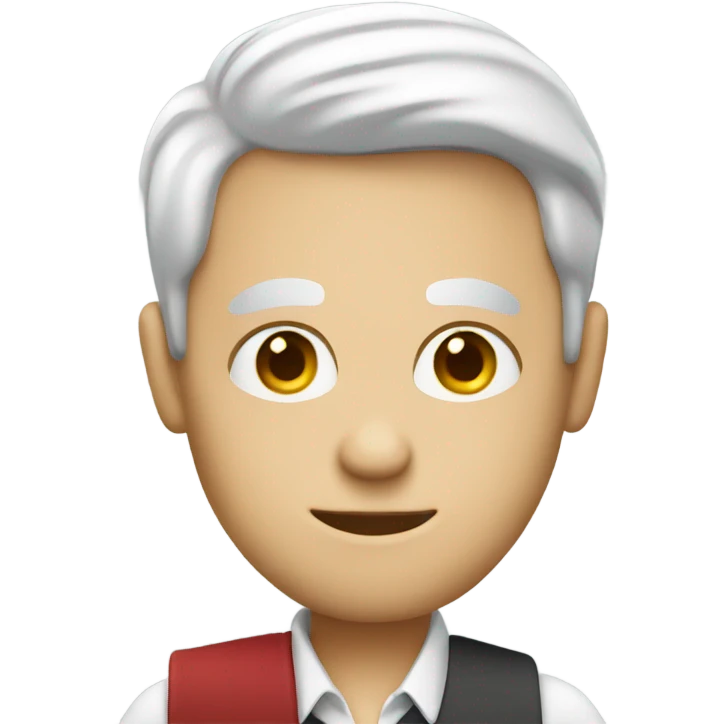 White man holding a resume emoji
